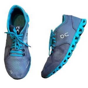 On Running Athletic Shoes in Blue and Teal